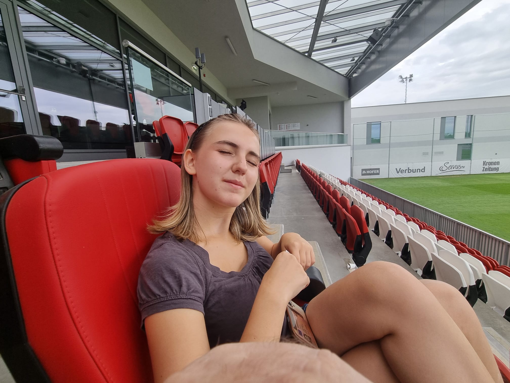 Saskia Hundsdorfer im Stadion